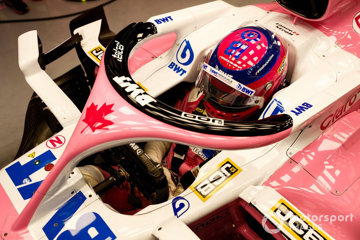 Lance Stroll, Racing Point, in cockpit