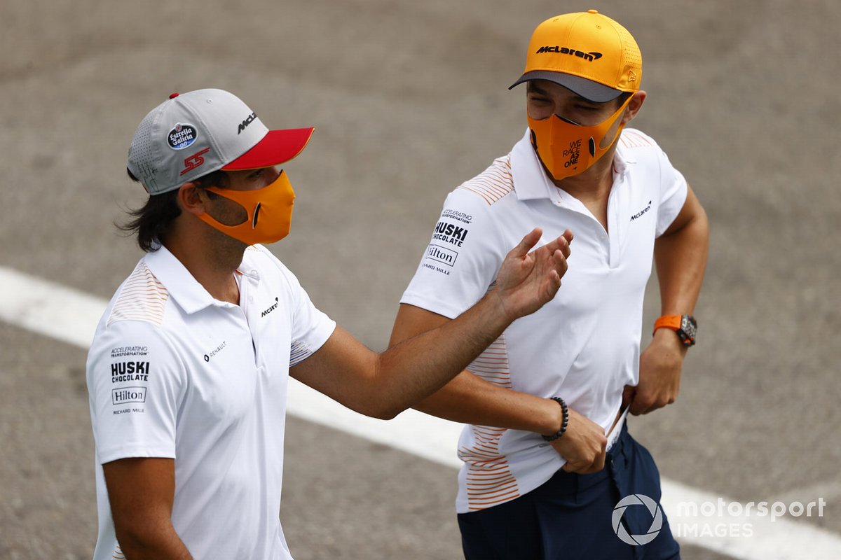 Lando Norris, McLaren, and, Carlos Sainz Jr., McLaren 