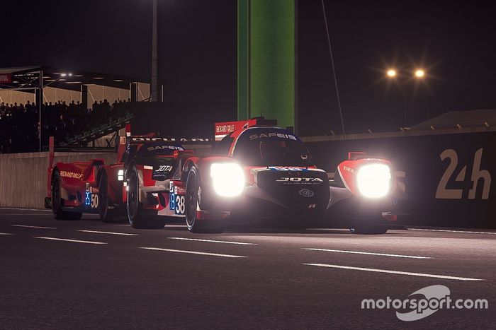 #38 Jota Team Redline Oreca 07 LMP2: Antonio Felix Da Costa, Felix Rosenqvist, Rudy Van Buren, Kevin Siggy, #50 Richard Mille Racing Team Oreca 07 LMP2: Katherine Legge, Tatiana Calderon, Sophia Floersch, Emily Jones