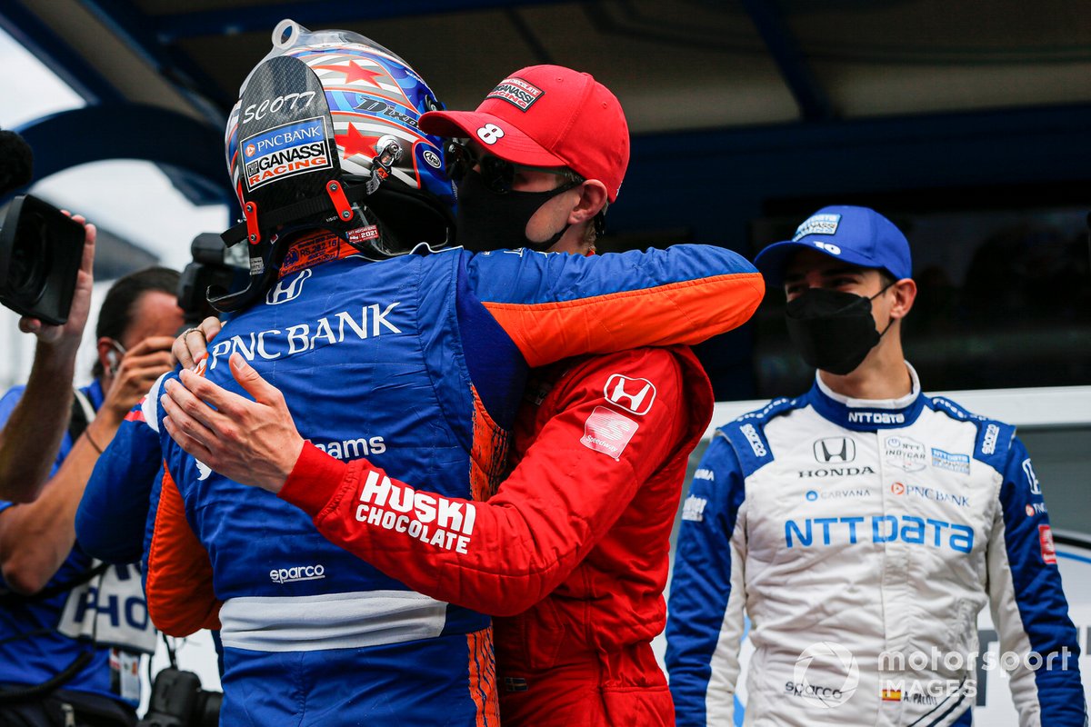 Scott Dixon, Chip Ganassi Racing Honda, Tony Kanaan, Chip Ganassi Racing Honda, Marcus Ericsson, Chip Ganassi Racing Honda, Alex Palou, Chip Ganassi Racing Honda