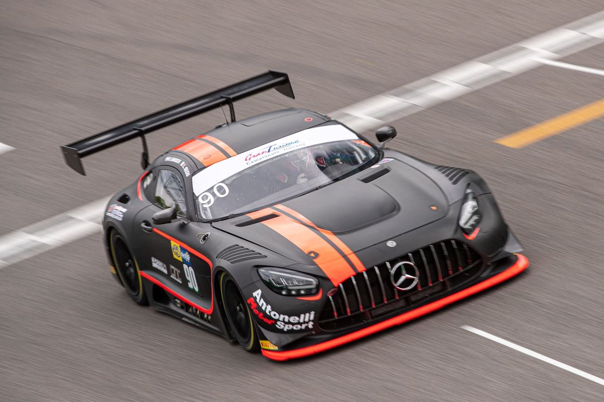 #90 AKM-Antonelli Motorsport, Mercedes-AMG GT3 Evo: Luca Segù, Bar Baruch