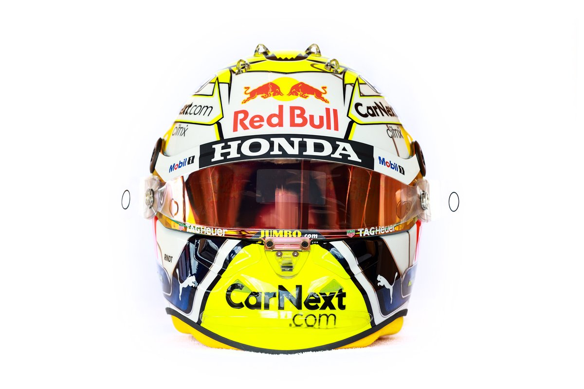 El casco de Max Verstappen, Red Bull Racing