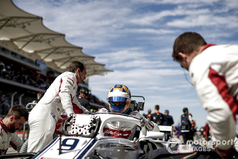 Marcus Ericsson, Sauber, in griglia di partenza
