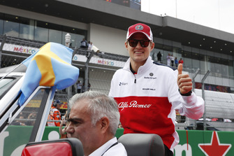 Marcus Ericsson, Sauber on the drivers parade