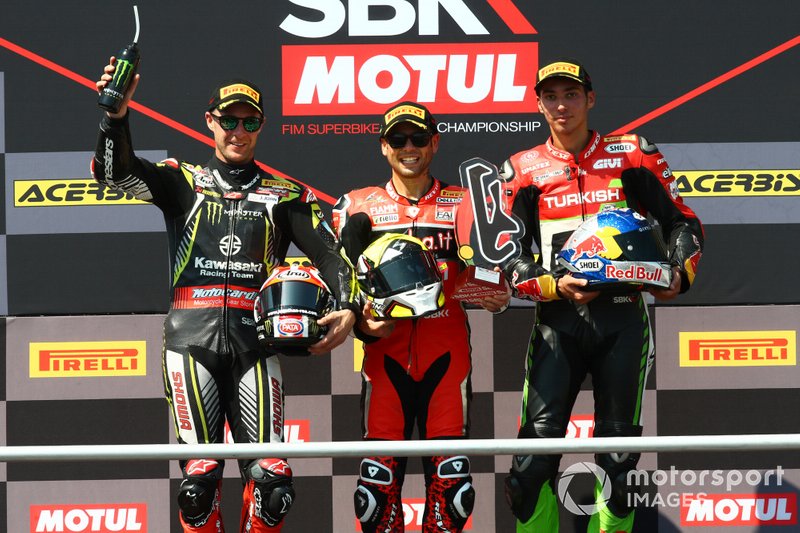Jonathan Rea, Kawasaki Racing Team, Alvaro Bautista, Aruba.it Racing-Ducati Team, Toprak Razgatlioglu, Turkish Puccetti Racing