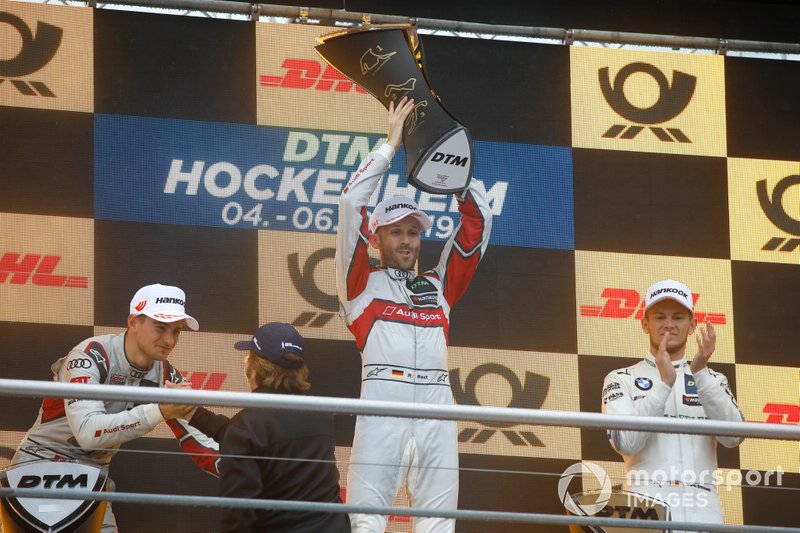 Podio del campionato: il Campione René Rast, Audi Sport Team Rosberg