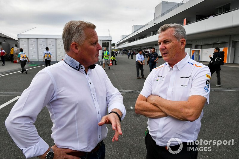Johnny Herbert, Sky TV et Martyn Pass, McLaren