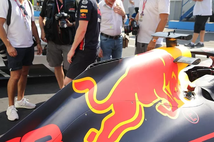 Detalle de la carrocería del Red Bull Racing RB15