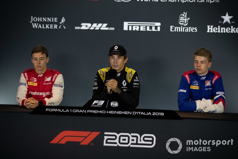Christian Lundgaard, ART Grand Prix Marcus Armstrong, PREMA Racing and Robert Shwartzman, PREMA Racing
