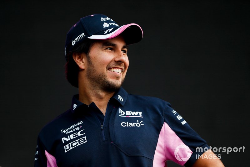 Sergio Perez, Racing Point sul palco nella fan zone