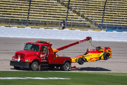 Ryan Hunter-Reay, Andretti Autosport Honda crashed car