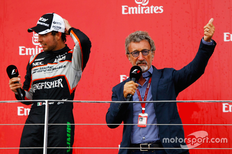 Sergio Pérez, Sahara Force India F1 con Eddie Jordan (IRE)