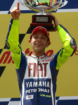 Podium: race winner Valentino Rossi, Yamaha Factory Racing