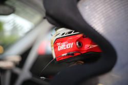 Dettaglio del casco di Mattia Drudi, Dinamic Motorsport - Modena