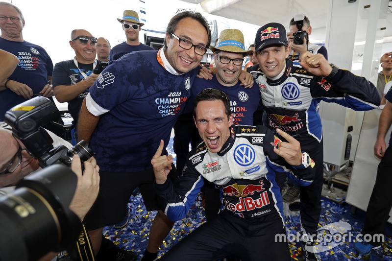 Sébastien Ogier, Julien Ingrassia, Volkswagen Polo WRC, Volkswagen Motorsport with Sven Smeets, Volkswagen Motorsport Director