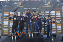 Podium: tweede plaats Duncan Huisman, Luc Braams, V8 Racing International, Chevrolet Camaro GT4; winnaar Romain Monti, Maserati Spa, Maserati GranTurismo MC GT4; derde plaats Jelle Beelen, Marcel Nooren, V8 Racing International Chevrolet Camaro GT4