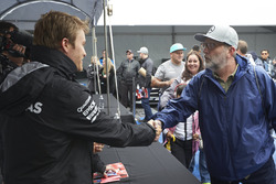 Nico Rosberg, Mercedes AMG F1 with a fan