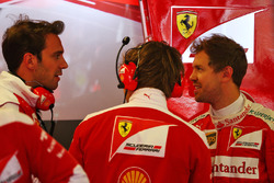 Jean-Eric Vergne, Ferrari Test and Development Driver, and Sebastian Vettel, Ferrari