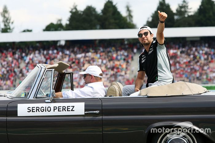 Sergio Pérez, Sahara Force India F1 en el desfile de pilotos