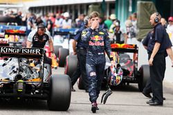 Max Verstappen, Red Bull Racing dans le parc fermé
