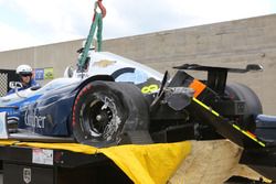 Das Auto von Max Chilton, Chip Ganassi Racing Chevrolet, nach Crash