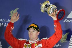 Podium: second place Kimi Raikkonen, Ferrari