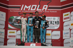 Podium: race winner Job Van Uitert, Jenzer Motorsport, second place Juri Vips, Prema Powerteam, third place Kush Maini, Jenzer Motorsport