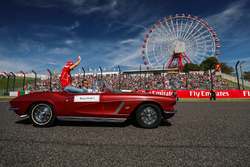 Sebastian Vettel, Ferrari en el desfile de pilotos