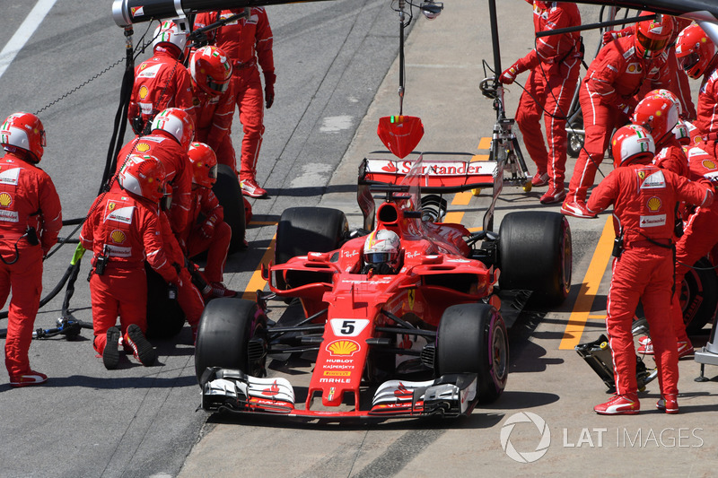 Boxenstopp: Sebastian Vettel, Ferrari SF70H