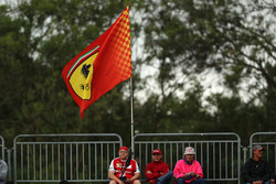 Ferrari fans and flags