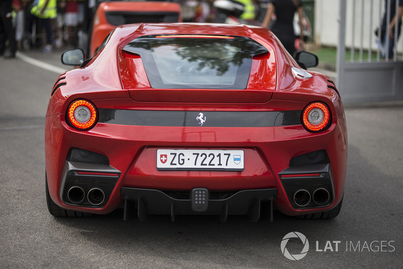 Kimi Raikkonen, Ferrari arrives in the Ferrari F12berlinetta