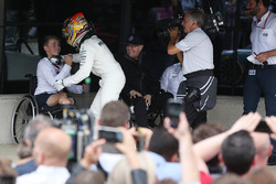 Race winner Lewis Hamilton, Mercedes AMG F1 and Billy Monger