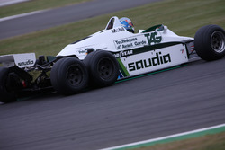 Paul di Resta, in the 1982 Williams FW08B Cosworth 6 wheeled F1 car