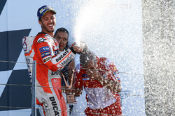 Podium: race winner Andrea Dovizioso, Ducati Team
