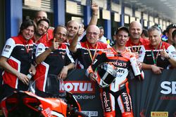 Derde plaats Marco Melandri, Ducati Team