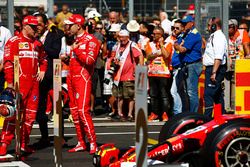 Polesitter Sebastian Vettel, Ferrari, second place Kimi Raikkonen, Ferrari