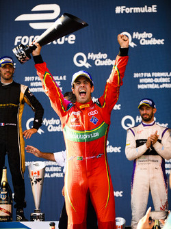 Lucas di Grassi, ABT Schaeffler Audi Sport., celebrates on the podium