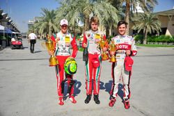 Race winner Mick Schumacher, second place Jüri Vips, third place Pedro Cardoso