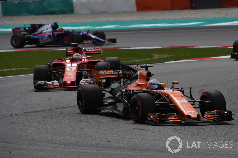 Vettel after being held by Alonso while lapping him
