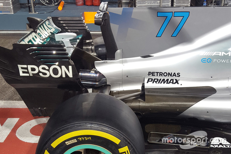 Mercedes AMG F1 W08 detail bodywork achterkant