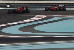Kimi Raikkonen, Ferrari and Daniel Ricciardo, Red Bull Racing testing the new 2017 Pirelli tyres