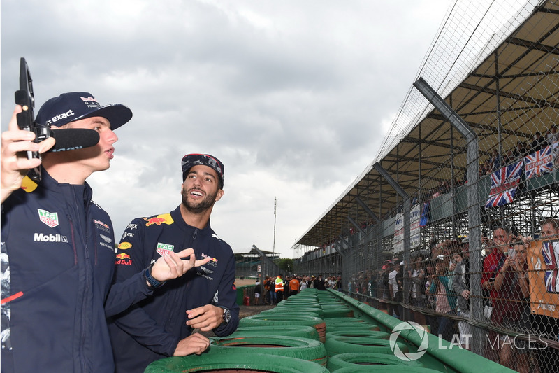Max Verstappen, Red Bull Racing and Daniel Ricciardo, Red Bull Racing