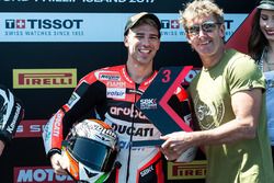 Il terzo qualificato Marco Melandri, Ducati Team con Troy Bayliss