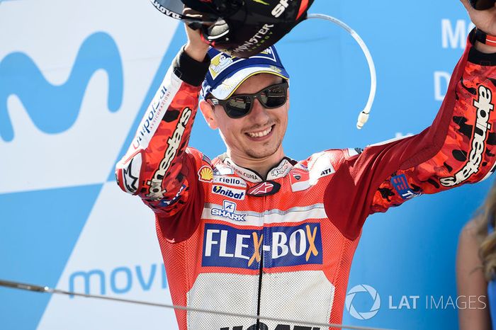 Podio: tercero Jorge Lorenzo, Ducati Team