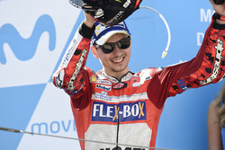 Podio: il terzo classificato Jorge Lorenzo, Ducati Team