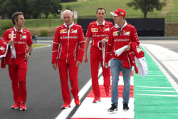 Sebastian Vettel, Ferrari walks the track with Jock Clear, Ferrari Chief Engineer and Riccardo Adami, Ferrari Race Engineer