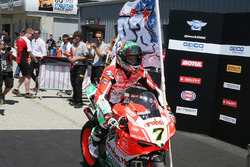 Il vincitore Chaz Davies, Ducati Team