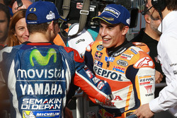 Le poleman Jorge Lorenzo, Yamaha Factory Racing, Marc Marquez, Repsol Honda Team