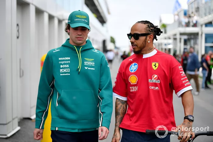 Lewis Hamilton, Ferrari, Lance Stroll, Aston Martin Racing