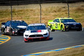 Ricky Stenhouse Jr., Roush Fenway Racing, Ford Mustang Roush Performance/ThanksDW, Corey LaJoie, Go FAS Racing, Ford Mustang GMN, Paul Menard, Wood Brothers Racing, Ford Mustang Menards / Richmond
